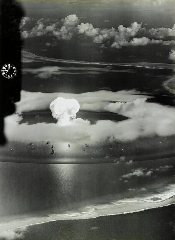 Able Poster featuring the photograph Operation Crossroads Atom Bomb Test #4 by Library Of Congress