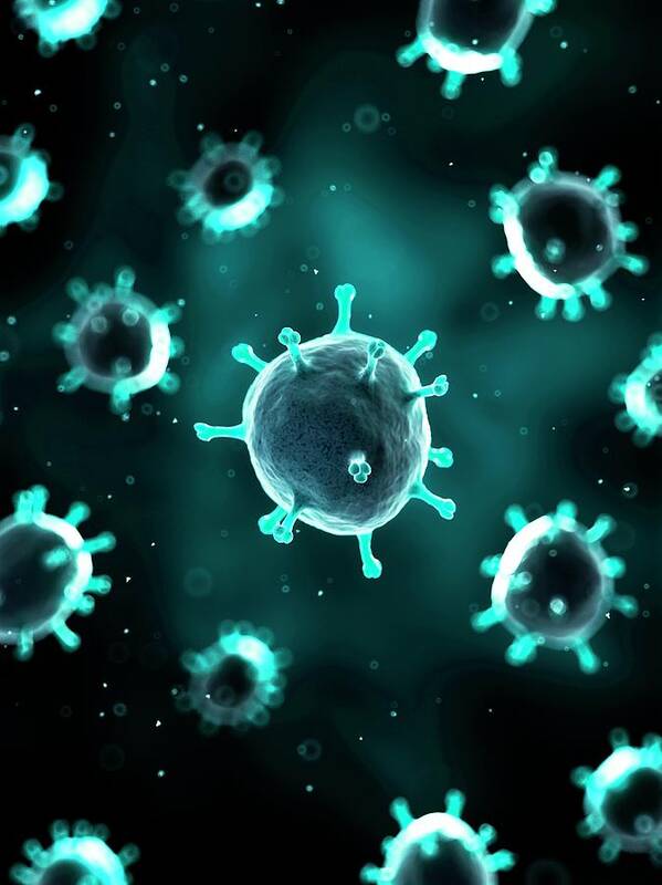 Artwork Poster featuring the photograph Virus #6 by Sebastian Kaulitzki