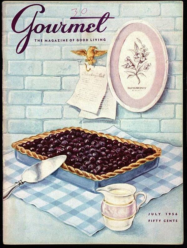 Food Poster featuring the photograph A Blueberry Tart by Hilary Knight