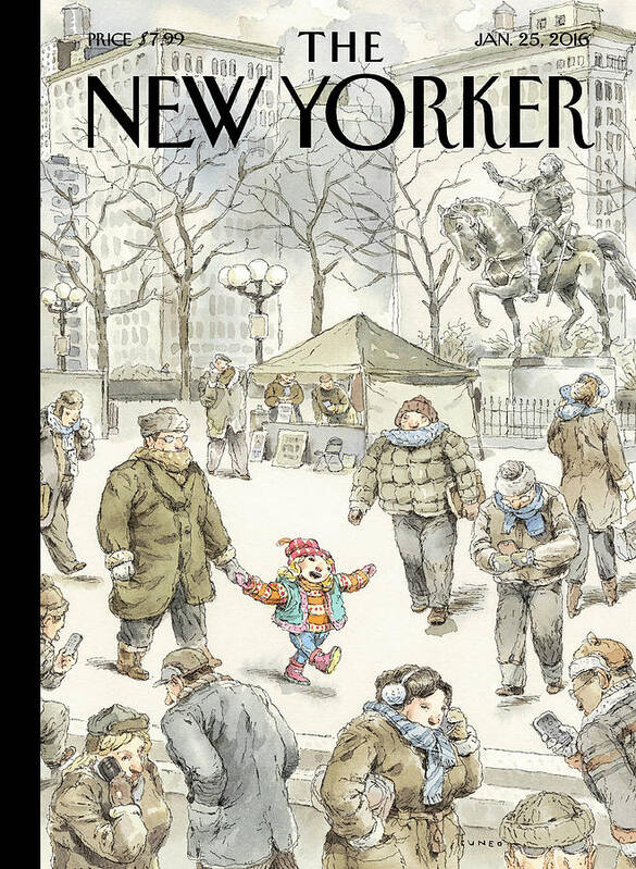 Child Poster featuring the painting Winter Delight by John Cuneo