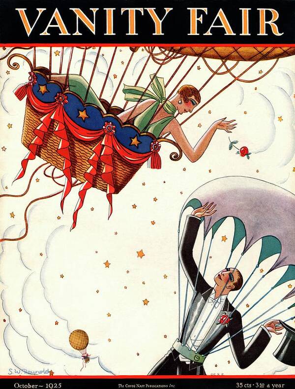 Illustration Poster featuring the photograph A Couple In Air Balloons by Stanley W. Reynolds