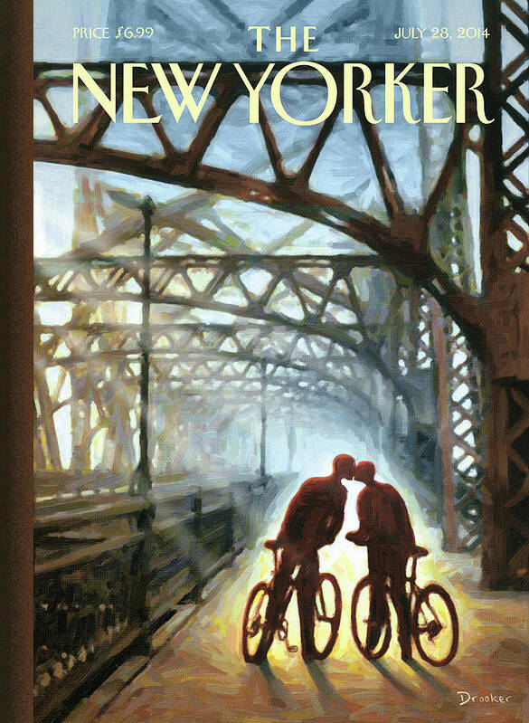Bicycle Poster featuring the painting Fifty Ninth Street Bridge by Eric Drooker