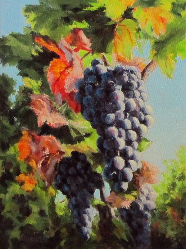 Vineyard Poster featuring the painting A Good Year by Karen Ilari