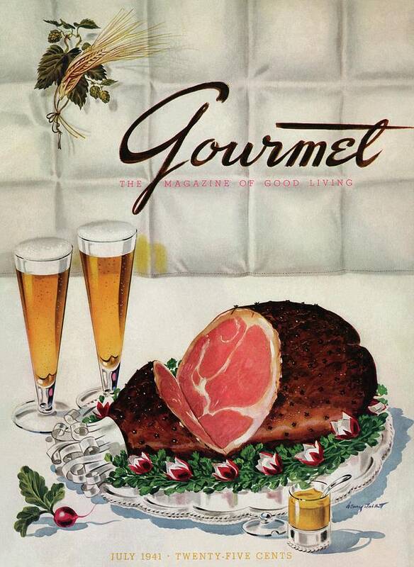 Illustration Poster featuring the photograph A Gourmet Cover Of Ham by Henry Stahlhut