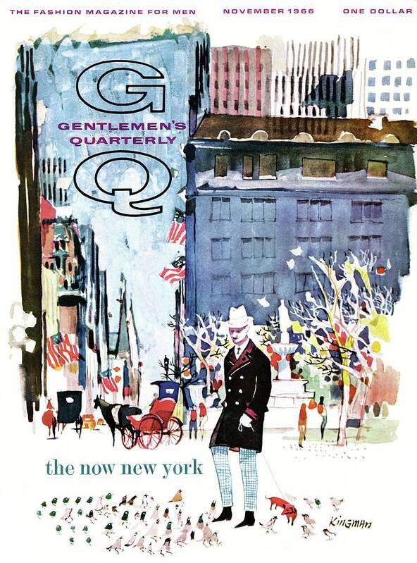 Illustration Poster featuring the photograph A Gq Cover Of The Plaza Hotel by Dong Kingman