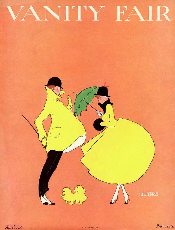 Illustration Poster featuring the photograph A Magazine Cover For Vanity Fair Of A Couple by L. A. Morris