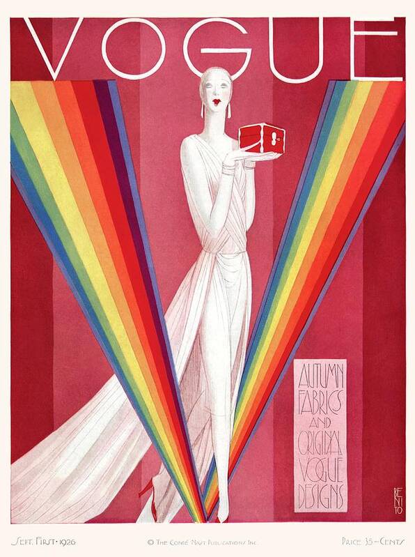 Illustration Poster featuring the photograph A Vintage Vogue Magazine Cover Of A Mannequin by Eduardo Garcia Benito