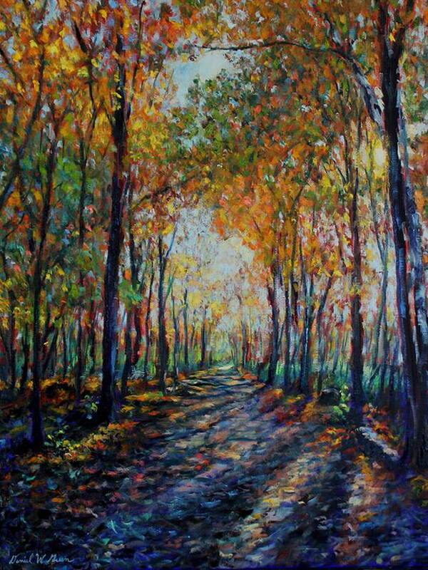 Autumn Poster featuring the painting A walk in Autumn by Daniel W Green