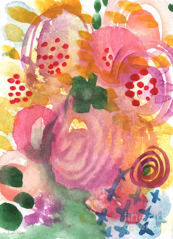 Garden Poster featuring the painting Abstract Garden #44 by Linda Woods