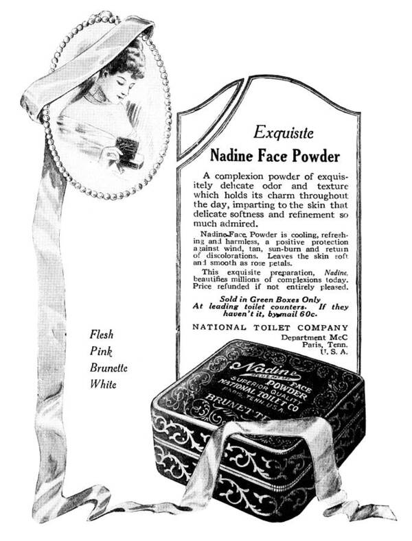 1919 Poster featuring the painting Ad Nadine Face Powder by Granger