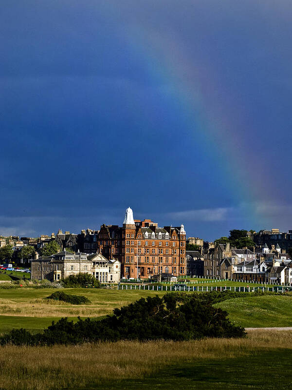 Club House Poster featuring the photograph After the Storm at St. Andrews Golf Old Course Scotland by Sally Ross