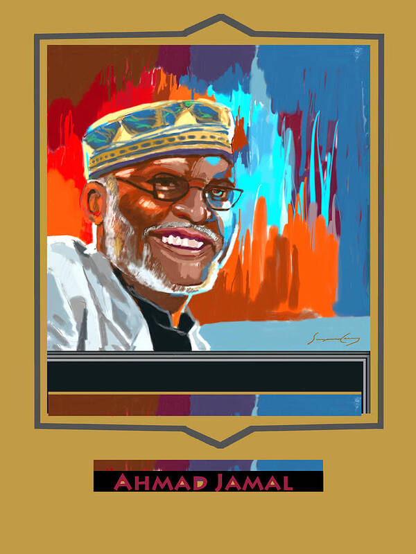 Poster Poster featuring the painting Ahmad Jamal Pianist Poster by Suzanne Giuriati Cerny