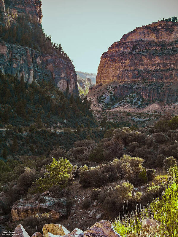 Wyoming Poster featuring the photograph Ancient Walls in Wyoming by Karen Musick