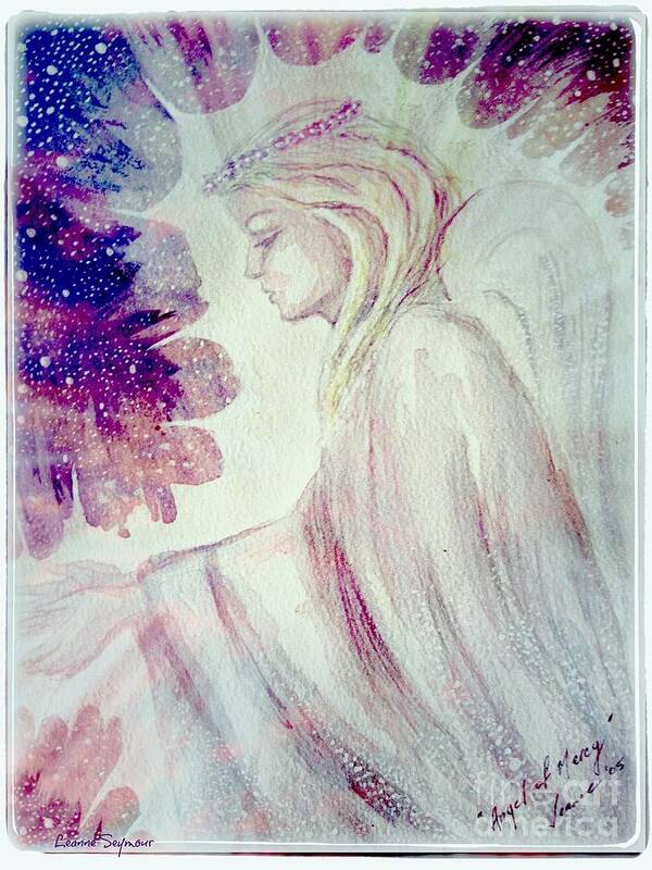 Angel Poster featuring the painting Angel of Mercy 2 by Leanne Seymour