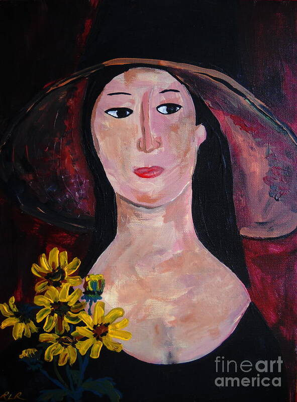 Woman Poster featuring the painting Anna by Reina Resto