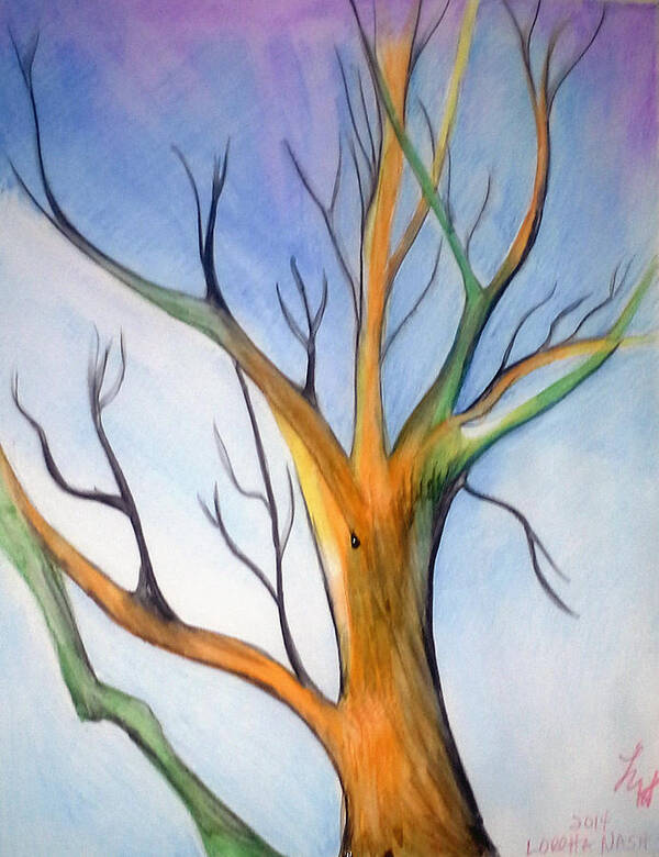 Tree Poster featuring the painting Another tree watercolor by Loretta Nash