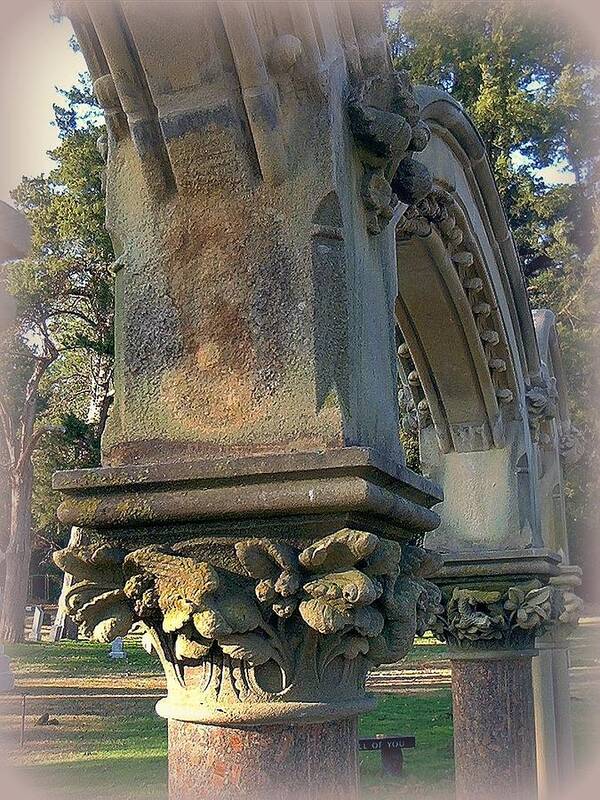 Stone Arch Poster featuring the photograph Arch Detail From Cemetery by Pamela Smale Williams