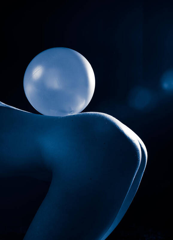 Nude Poster featuring the photograph Arched ball by Scott Sawyer