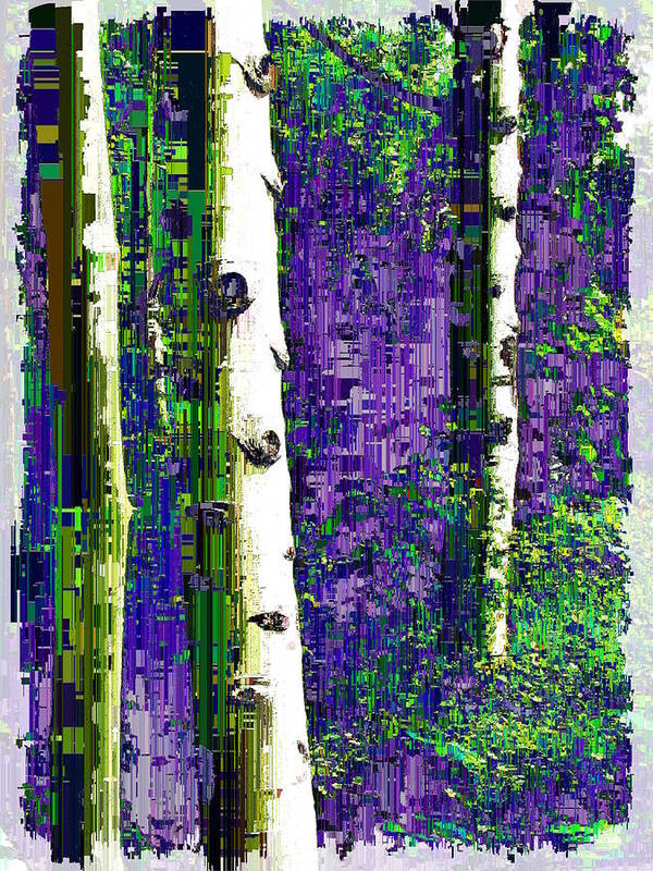 Aspen Poster featuring the digital art Aspen Grove 3 by Tim Allen