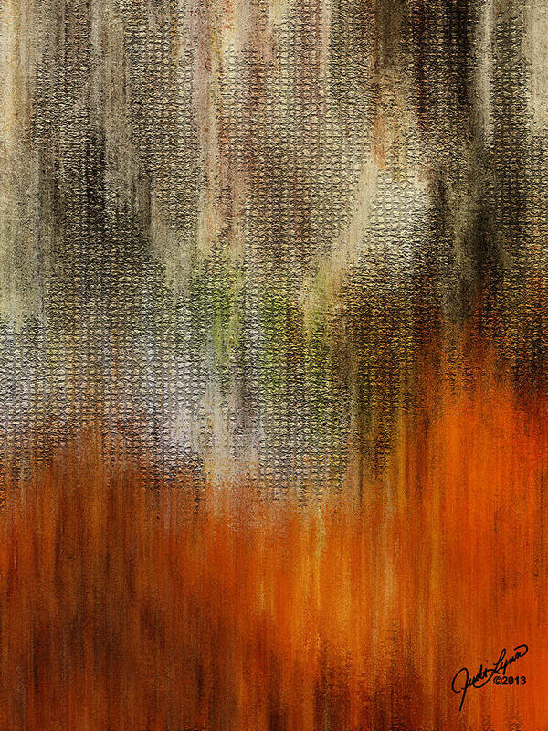 Orange Poster featuring the digital art Autumn Wood by Judi Lynn