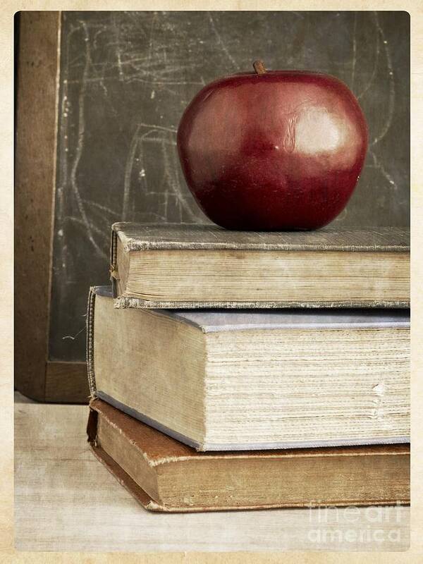 Back Poster featuring the photograph Back to School Apple for Teacher by Edward Fielding