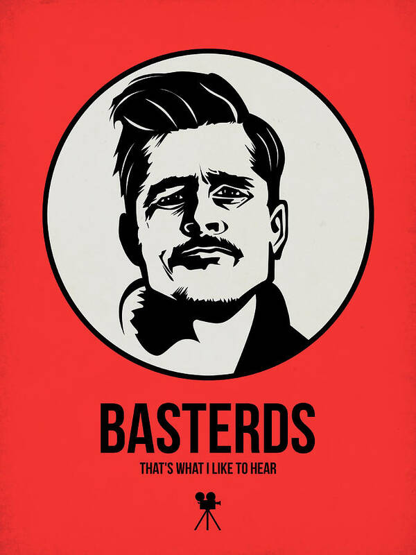 Movies Poster featuring the digital art Basterds Poster 2 by Naxart Studio