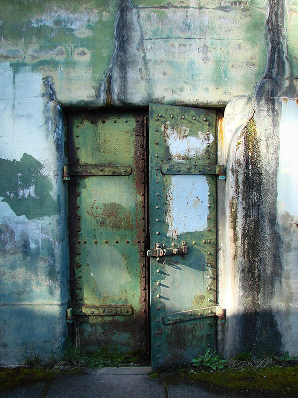 Army Bunkers Poster featuring the photograph Battery Doors IX by Ronda Broatch