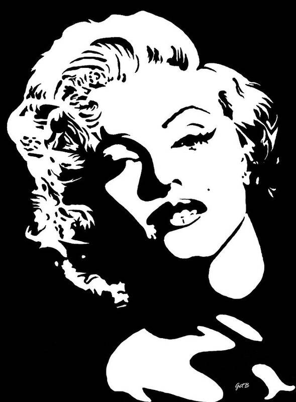 Marilyn Monroe Original Pop Art Poster featuring the painting Beautiful Marilyn Monroe original acrylic painting by Georgeta Blanaru