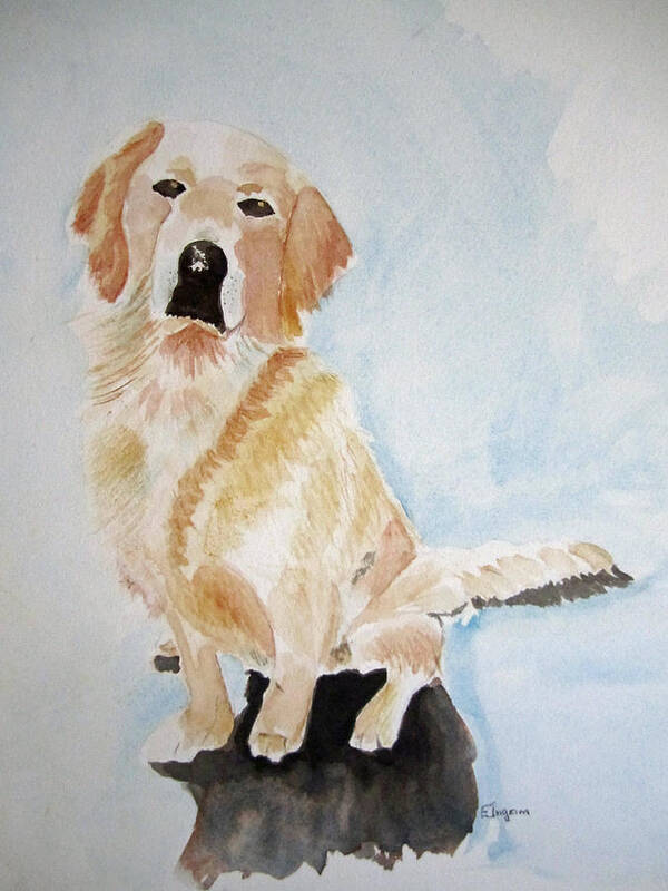 Dog Poster featuring the painting Best friend by Elvira Ingram
