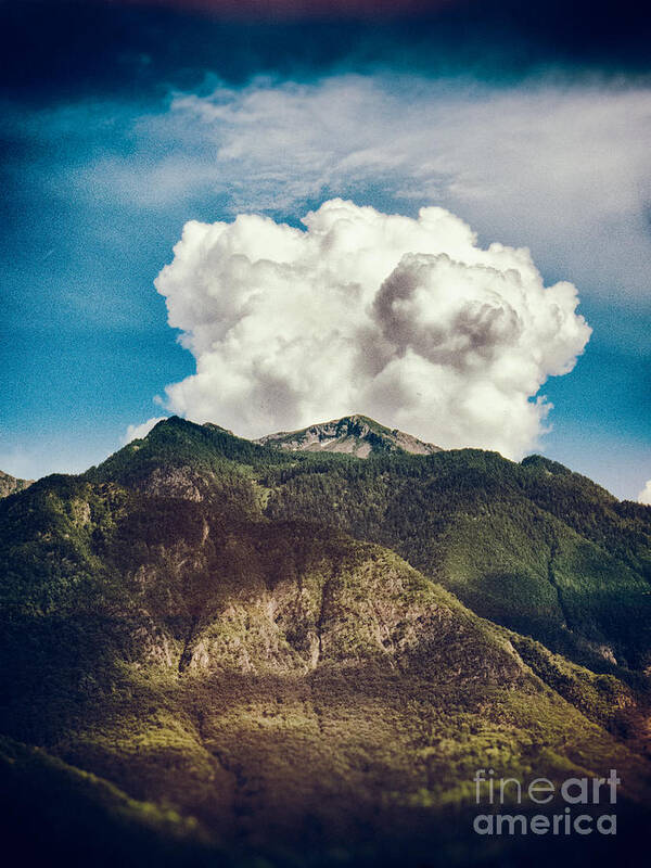 Alps Poster featuring the photograph Big clouds over the Alps by Silvia Ganora