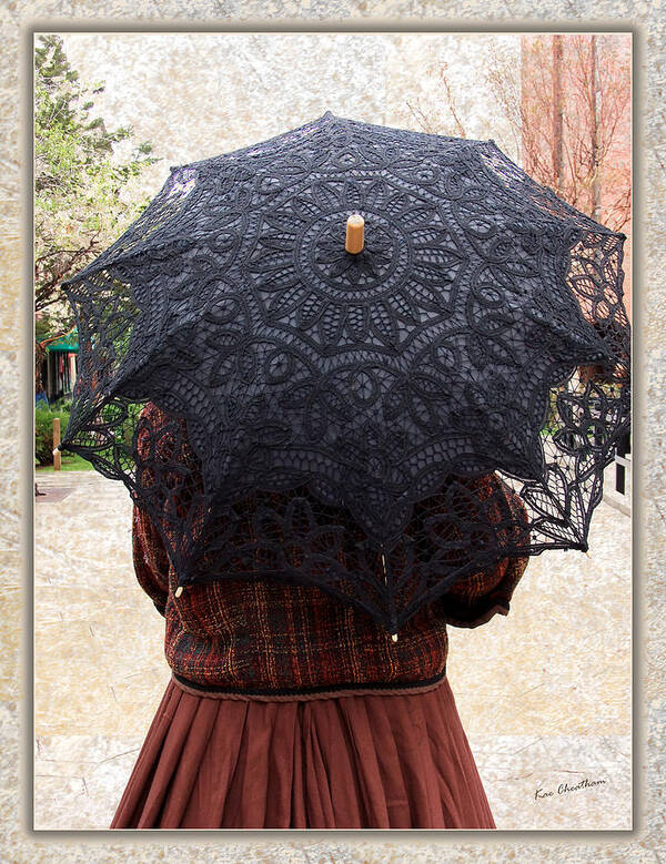 Parasol Poster featuring the photograph Black Lace Parasol by Kae Cheatham