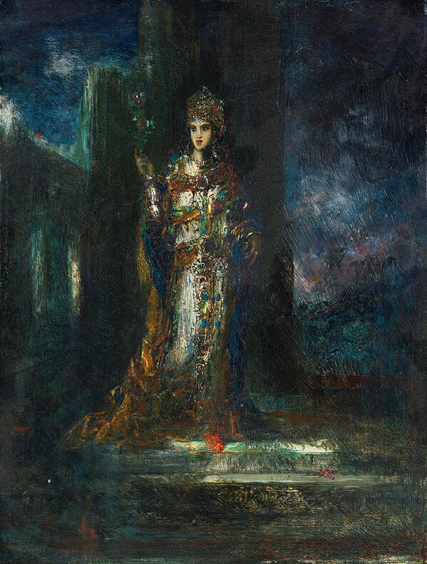 Gustave Moreau Poster featuring the painting Bride of the Night also known as the Song of Songs by Gustave Moreau