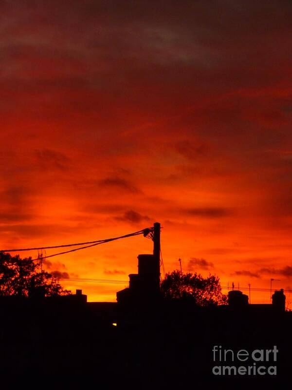 Burning Poster featuring the photograph Burning Sky by Vicki Spindler