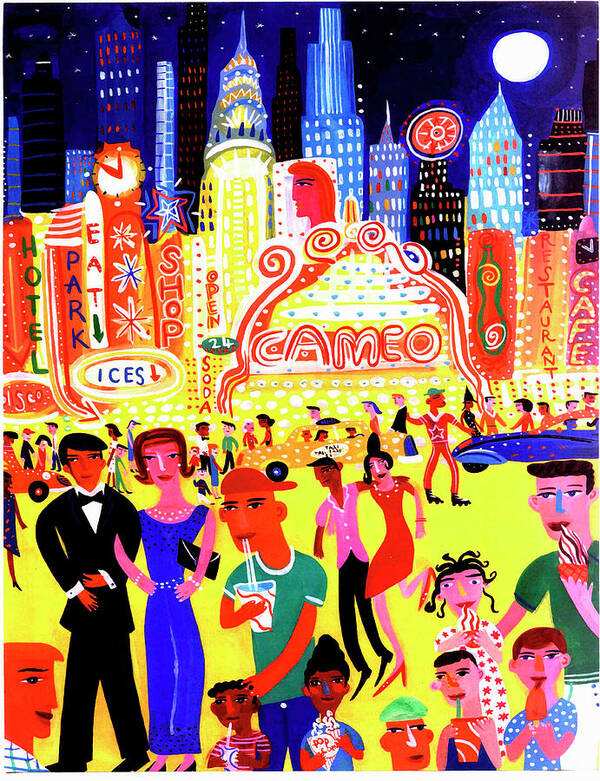 Active Poster featuring the photograph Busy Nightlife In New York City, United by Ikon Ikon Images