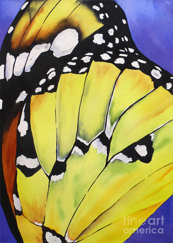 Painting Poster featuring the painting Butterfly Wing by Glenyse Henschel