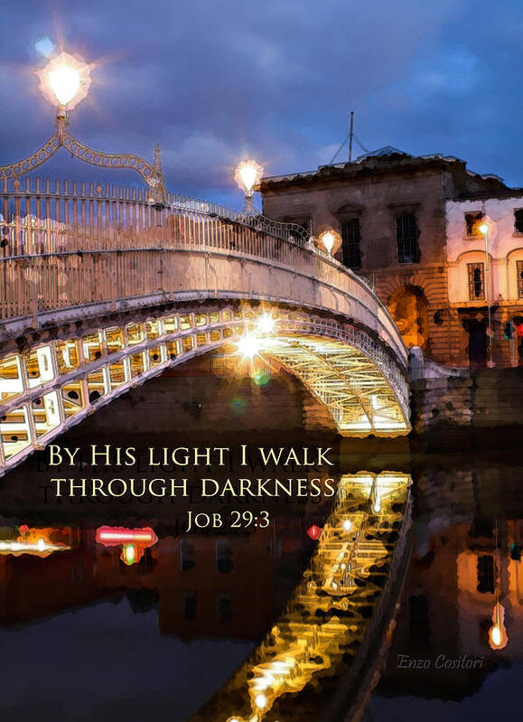 By His Light I Walk Poster featuring the digital art By His light I walk by Denise Beverly