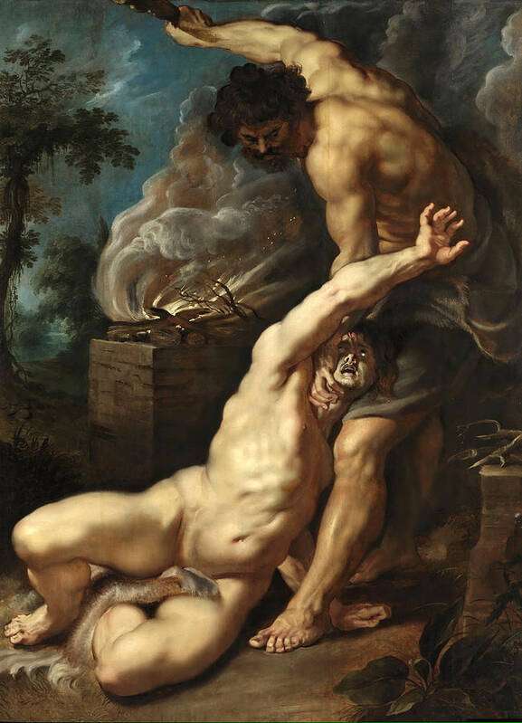 Peter Paul Rubens Poster featuring the painting Cain slaying Abel by Peter Paul Rubens