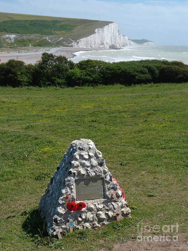 Cuckmere Haven Poster featuring the photograph Canadian Memorial - Cuckmere by Phil Banks