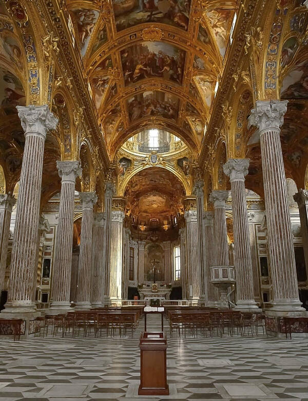 Poster featuring the photograph Cathedral Interior by Herb Paynter