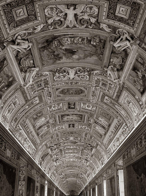 Vatican Museum Poster featuring the photograph Ceiling of Hall of Maps by Michael Kirk