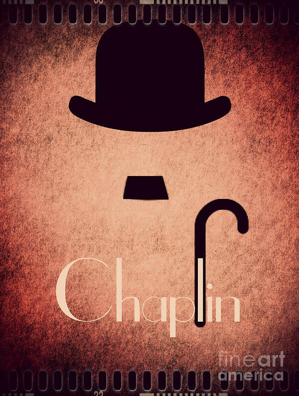 Charlie Chaplin Poster featuring the digital art Chaplin by Binka Kirova