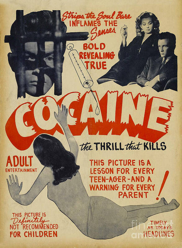 Cocaine Movie Poster Poster featuring the photograph Cocaine Movie Poster by Jon Neidert