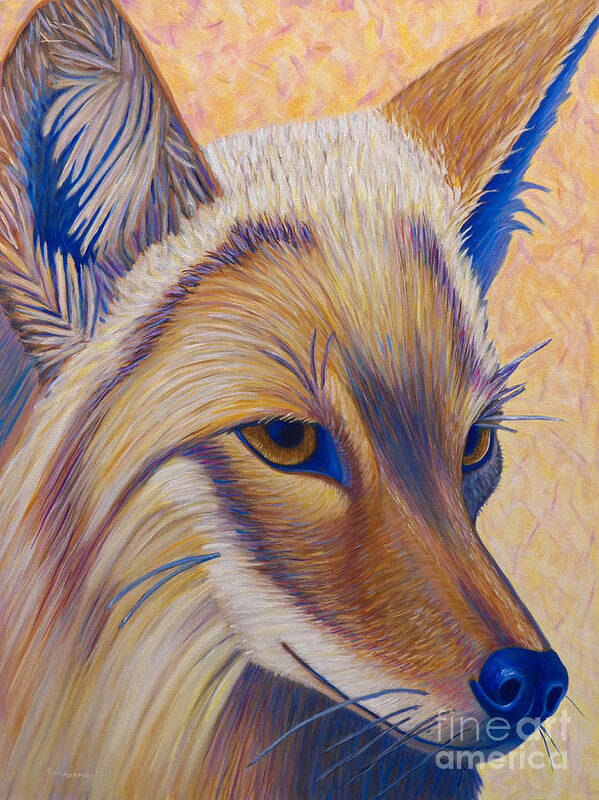 Coyote Poster featuring the painting Coyote Summer by Brian Commerford