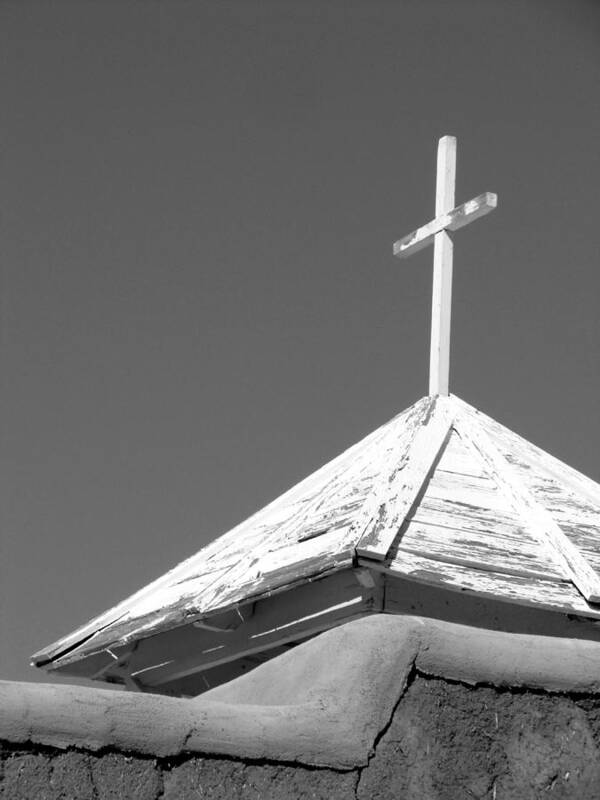 Cross Poster featuring the photograph Cross at Morada de Taos by Ann Powell