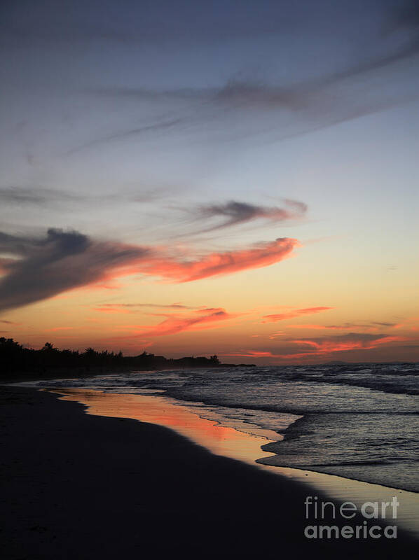 Atlantic Ocean Poster featuring the photograph Cuban sunset by Deborah Benbrook