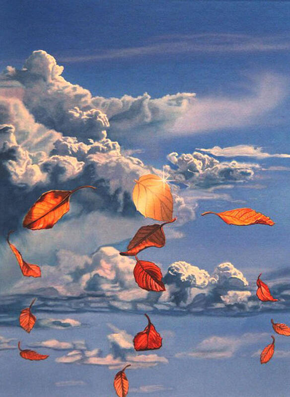 Leaves Poster featuring the painting Dawn of Imagination by Patrick Whelan