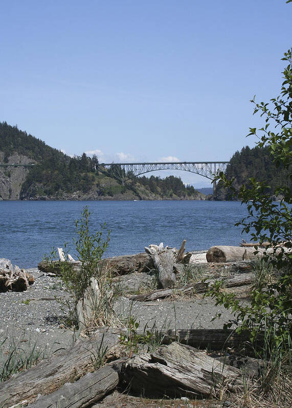 Deception Pass Bridge Poster featuring the photograph Deception Pass Bridge III by Mary Gaines