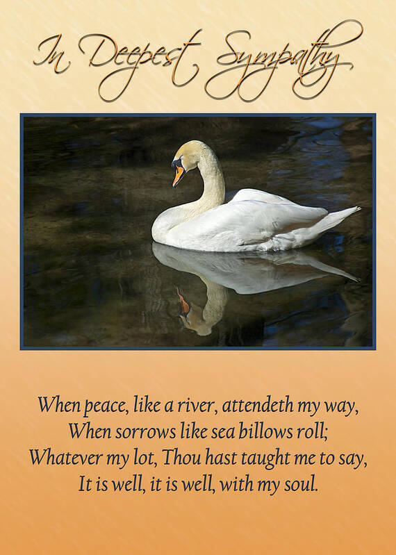 Swans Poster featuring the photograph Deepest Sympathy Card by Carolyn Marshall