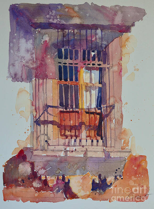 San Miguel De Allende Poster featuring the painting Derelict Window by Roger Parent