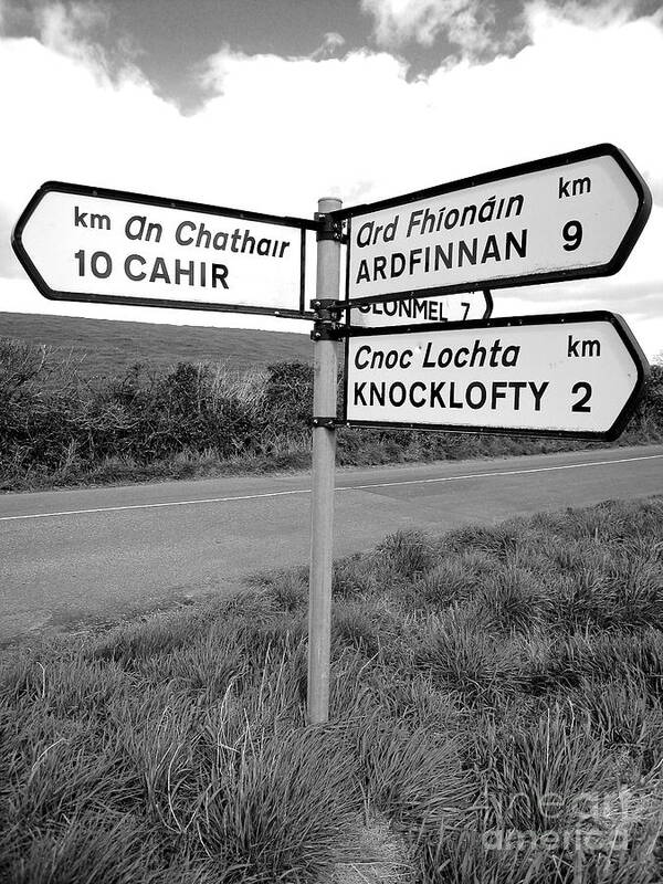 Ireland Road Signs Poster featuring the photograph Do Ye Know the Way by Suzanne Oesterling